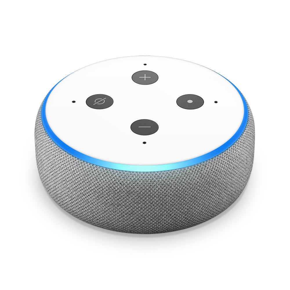 White Amazon Echo Dot 3 Skin