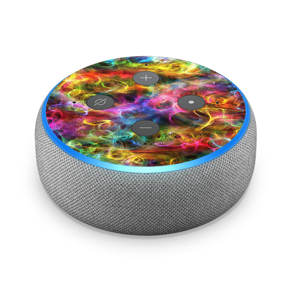 Rainbow Fluffy Amazon Echo Dot 3 Skin