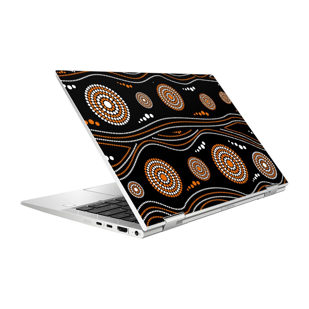 Earthy Circles HP Elitebook x360 830 G8 Skin