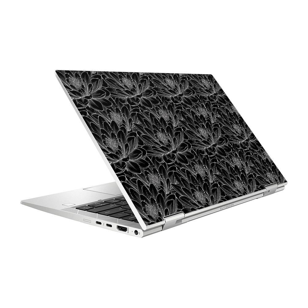 Floral Damask Black HP Elitebook x360 830 G8 Skin