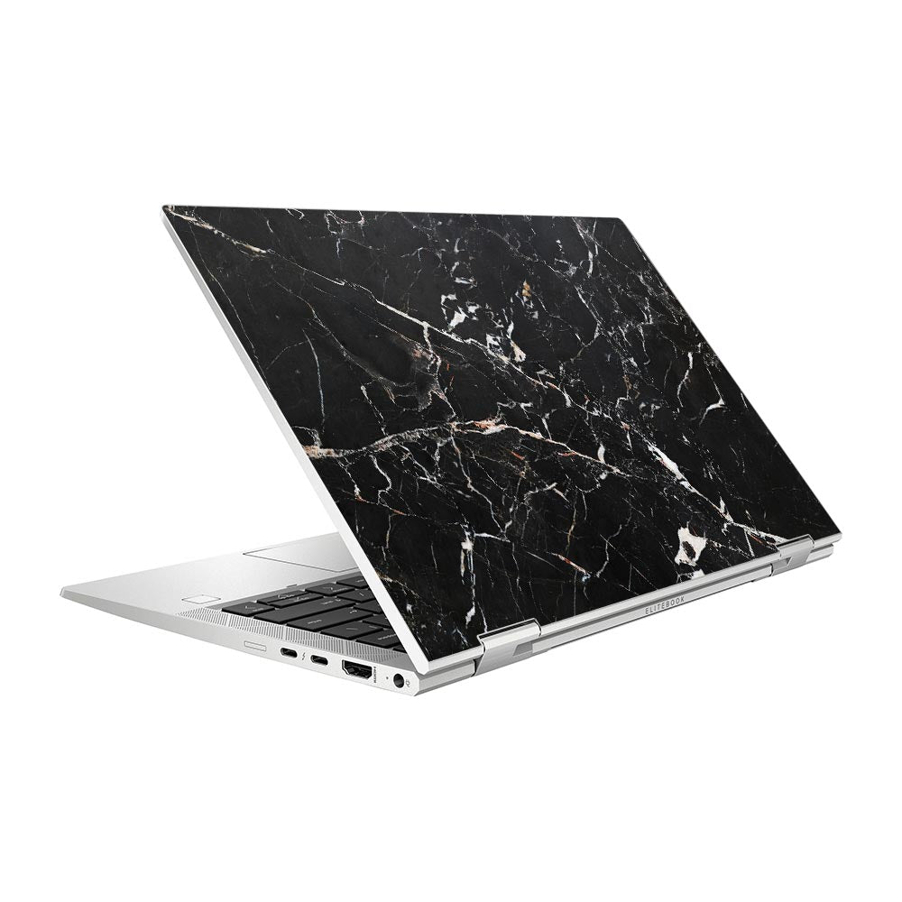 Scratched Black Marble HP Elitebook x360 830 G8 Skin