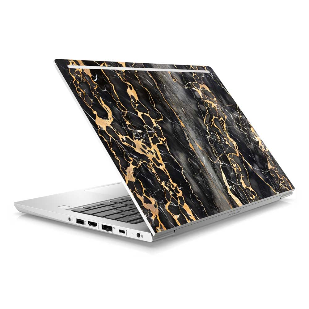 Slate Grey Gold Marble HP ProBook 430 G6 Laptop Skin