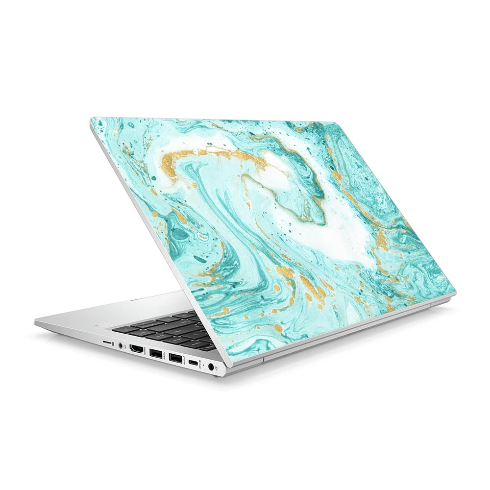 Ocean Marble Swirl HP ProBook 640 G8 Laptop Skin