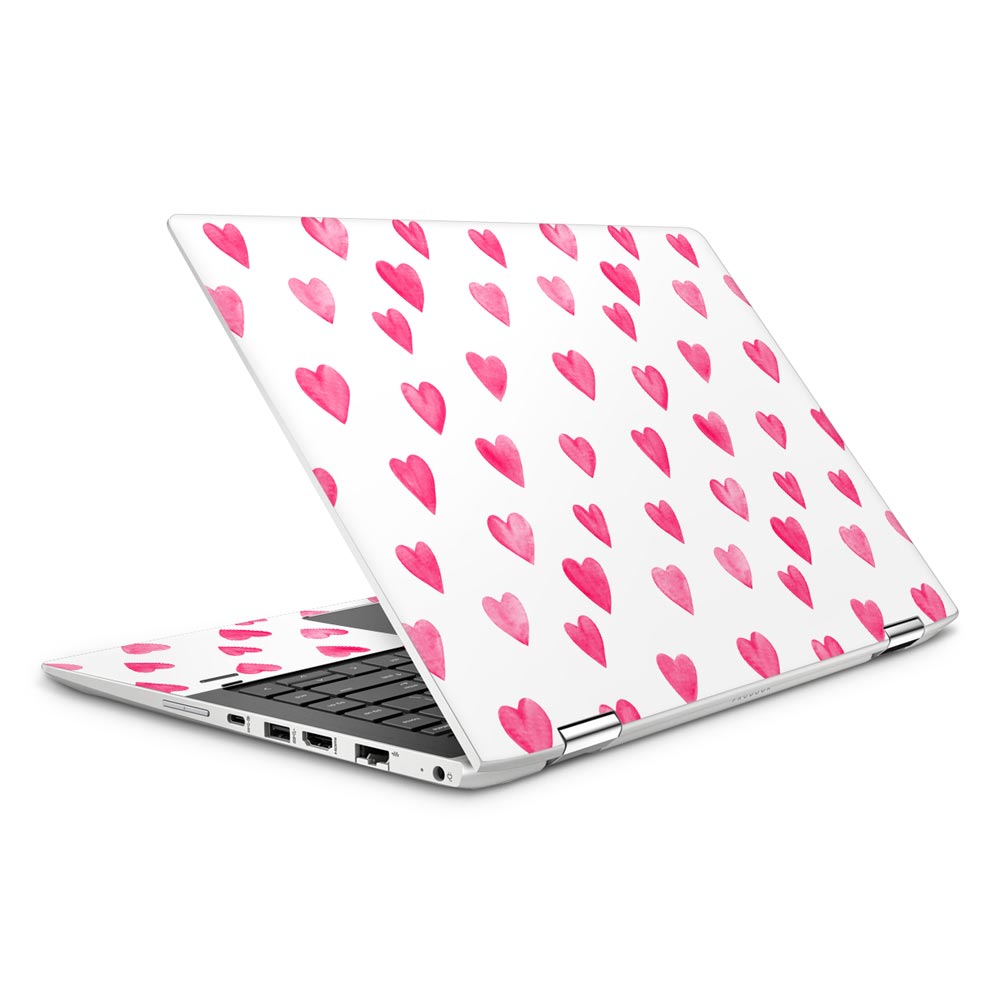 Pink Hearts HP ProBook x360 440 G1 Laptop Skin