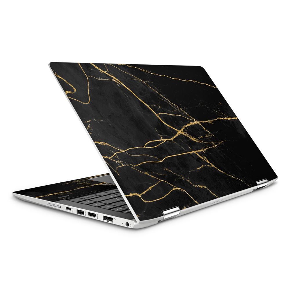 Gold Streak Marble HP ProBook x360 440 G1 Laptop Skin
