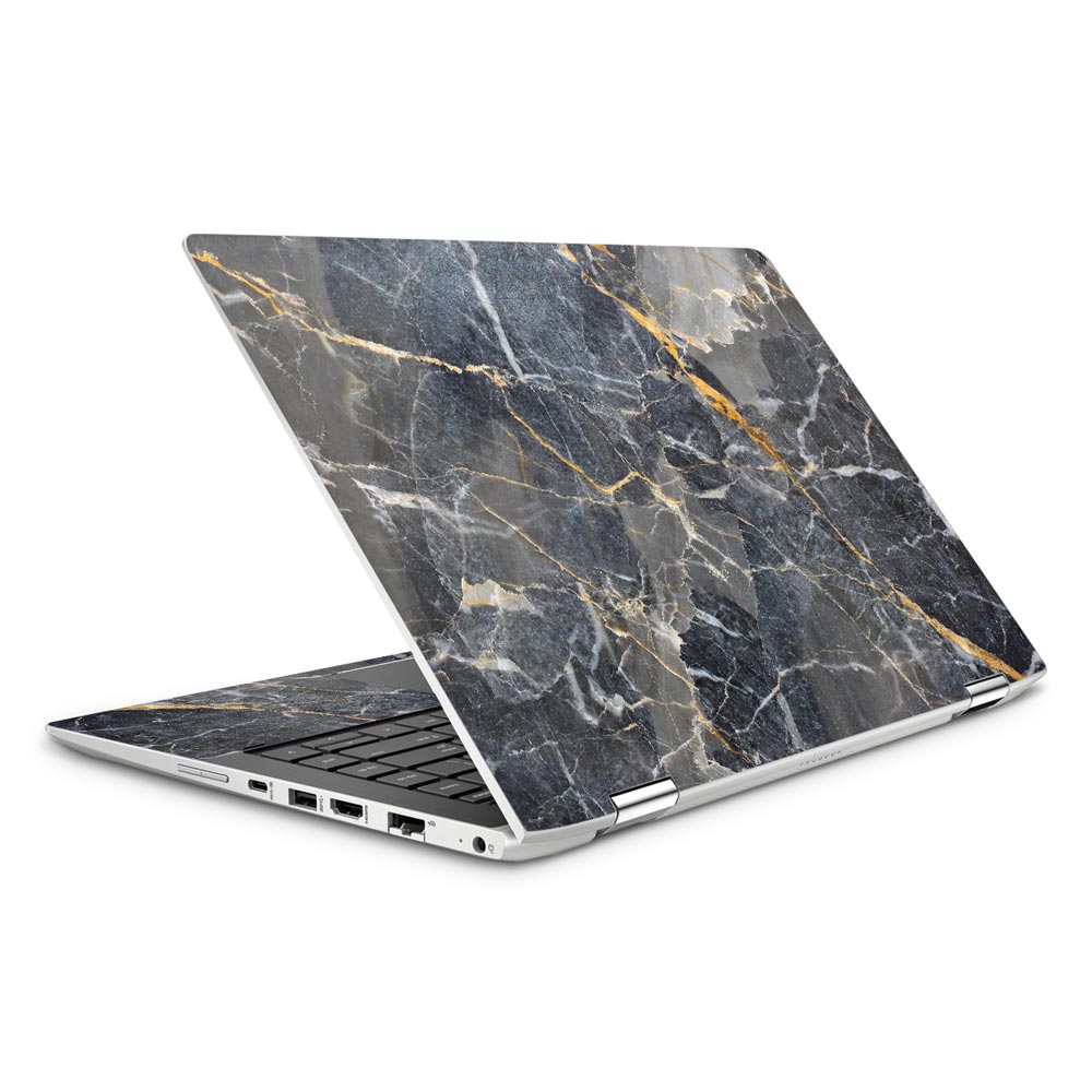 Slate Gold Marble HP ProBook x360 440 G1 Laptop Skin