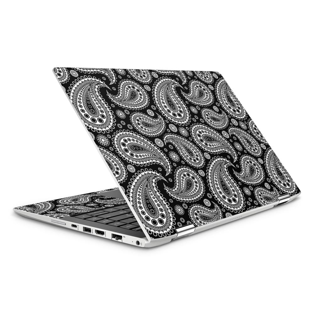Black Paisley HP ProBook x360 440 G1 Laptop Skin