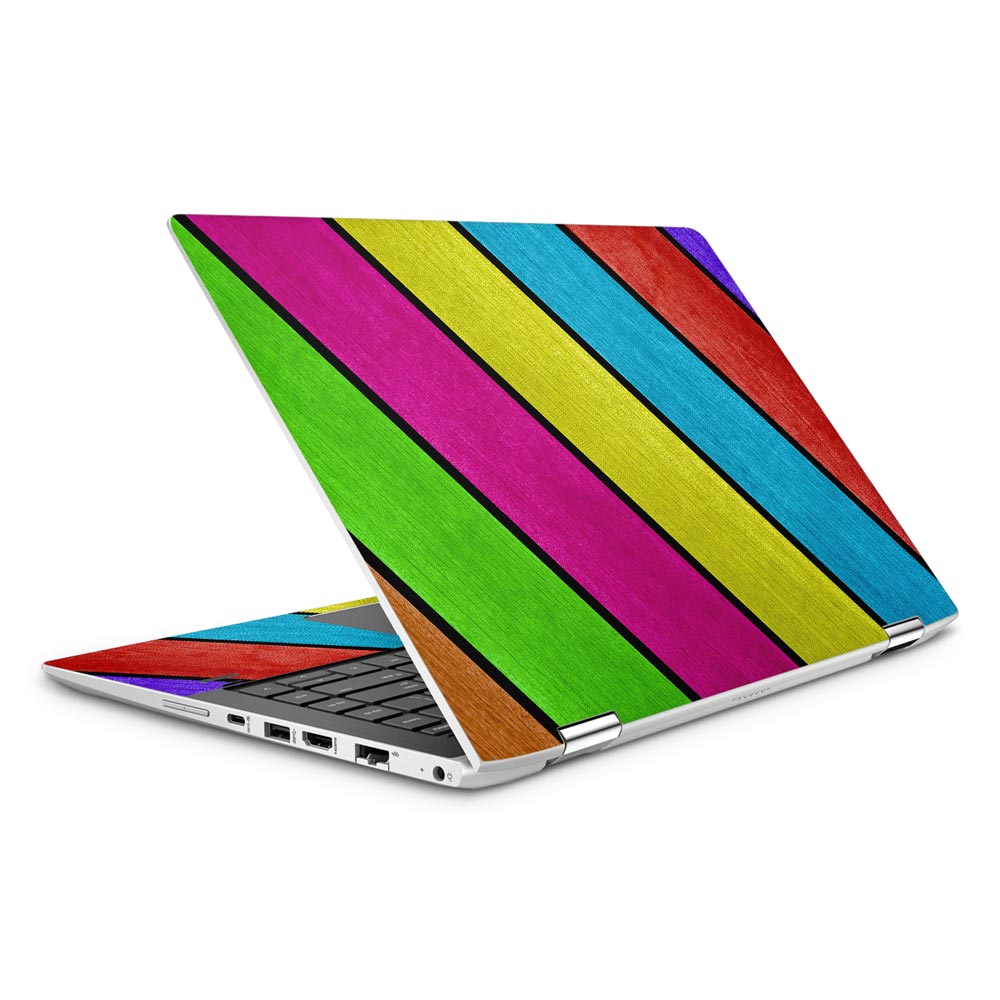 Neon Wood Panels HP ProBook x360 440 G1 Laptop Skin