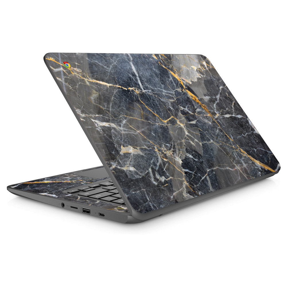 Slate Gold Marble HP Chromebook 14 Skin
