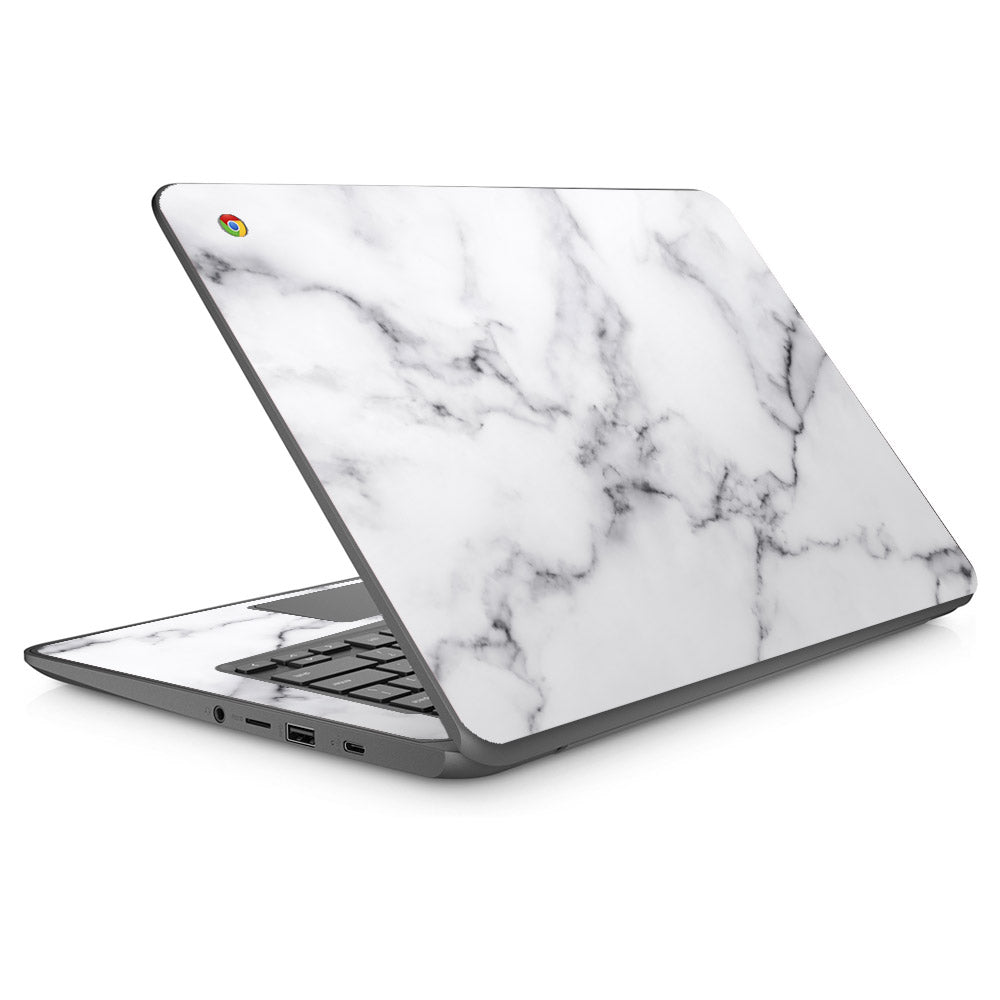 White Marble HP Chromebook 14 Skin