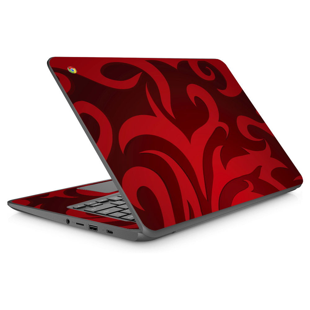 Red Tribal HP Chromebook 14 Skin