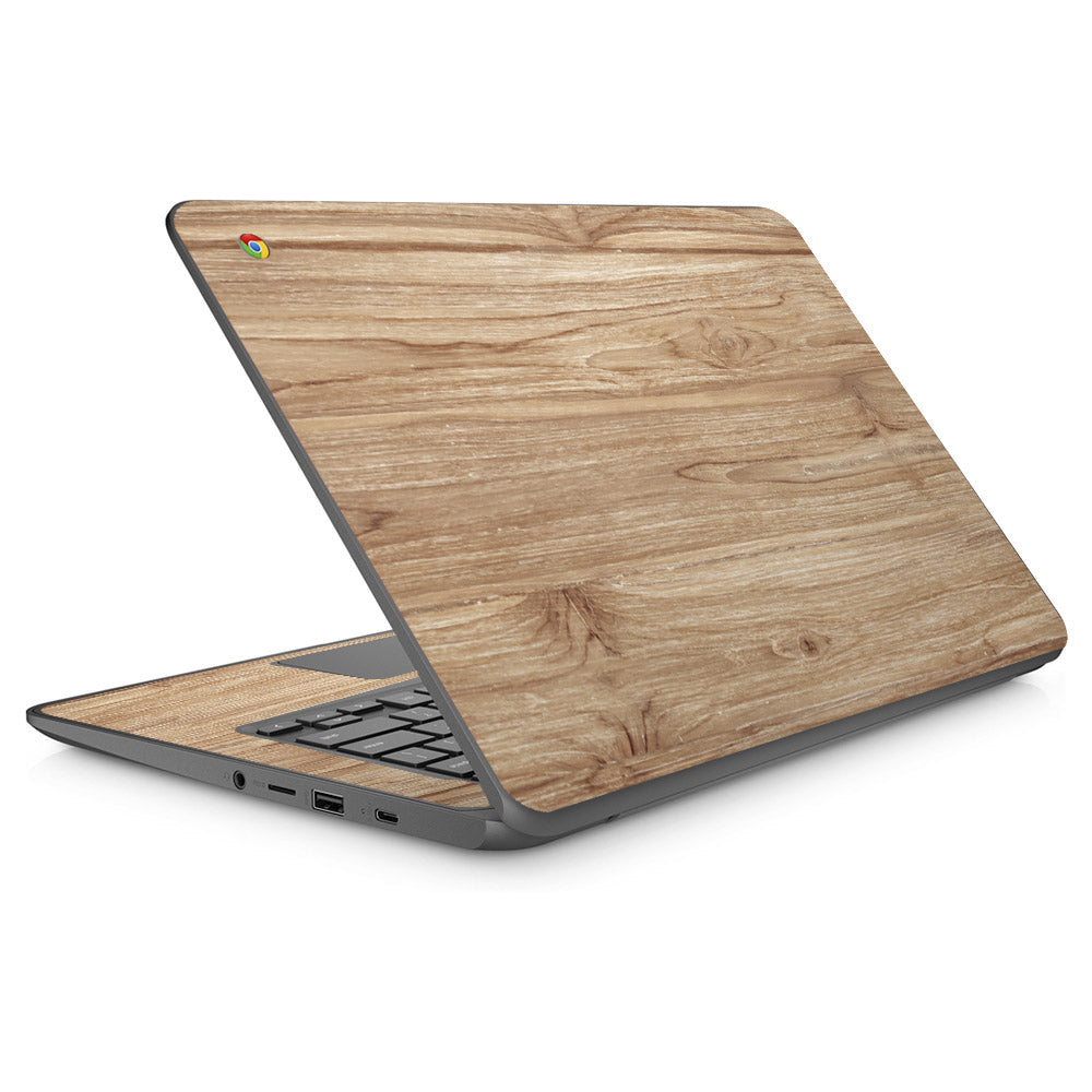 Beech Wood HP Chromebook 14 Skin