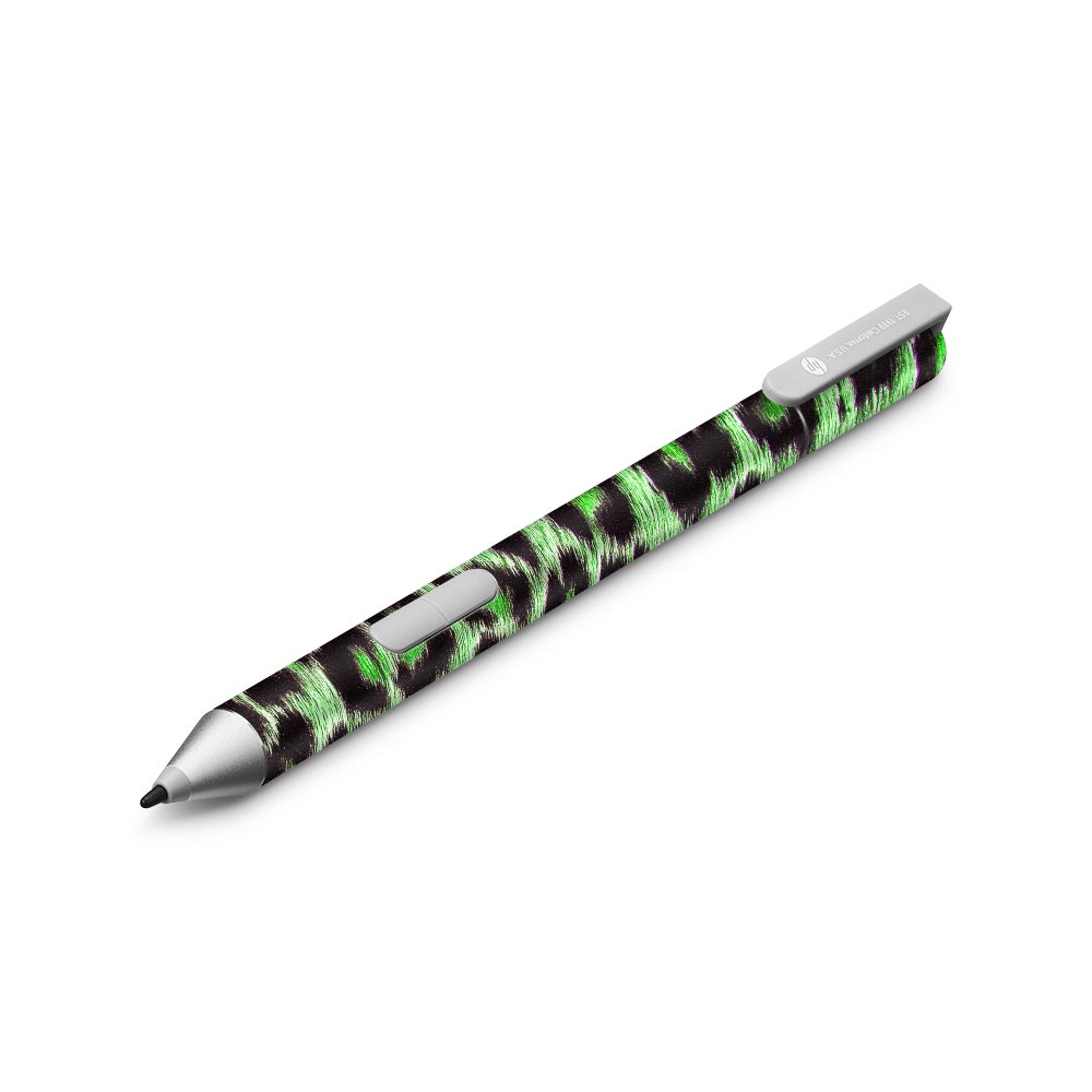 Green Leopard Print HP Active Pen Skin