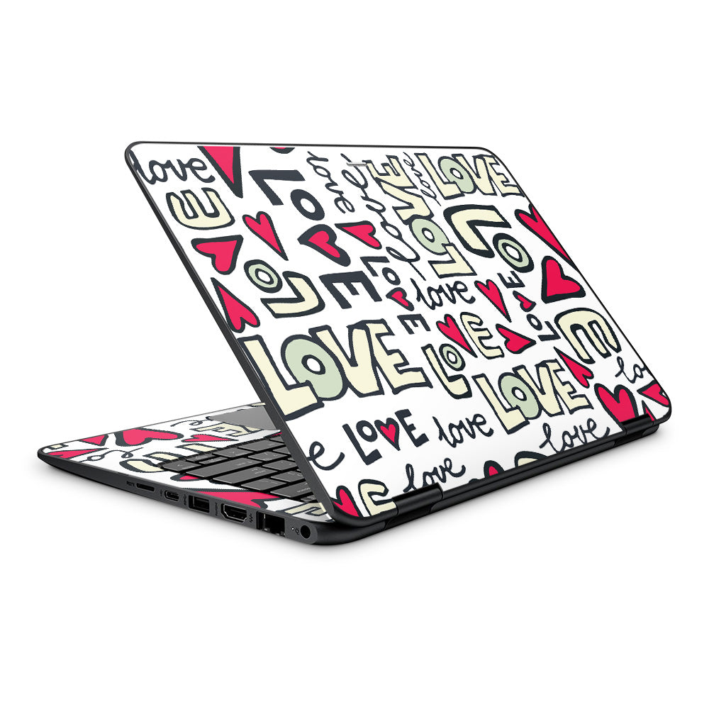 Heart of Love HP ProBook x360 11 EE Laptop Skin