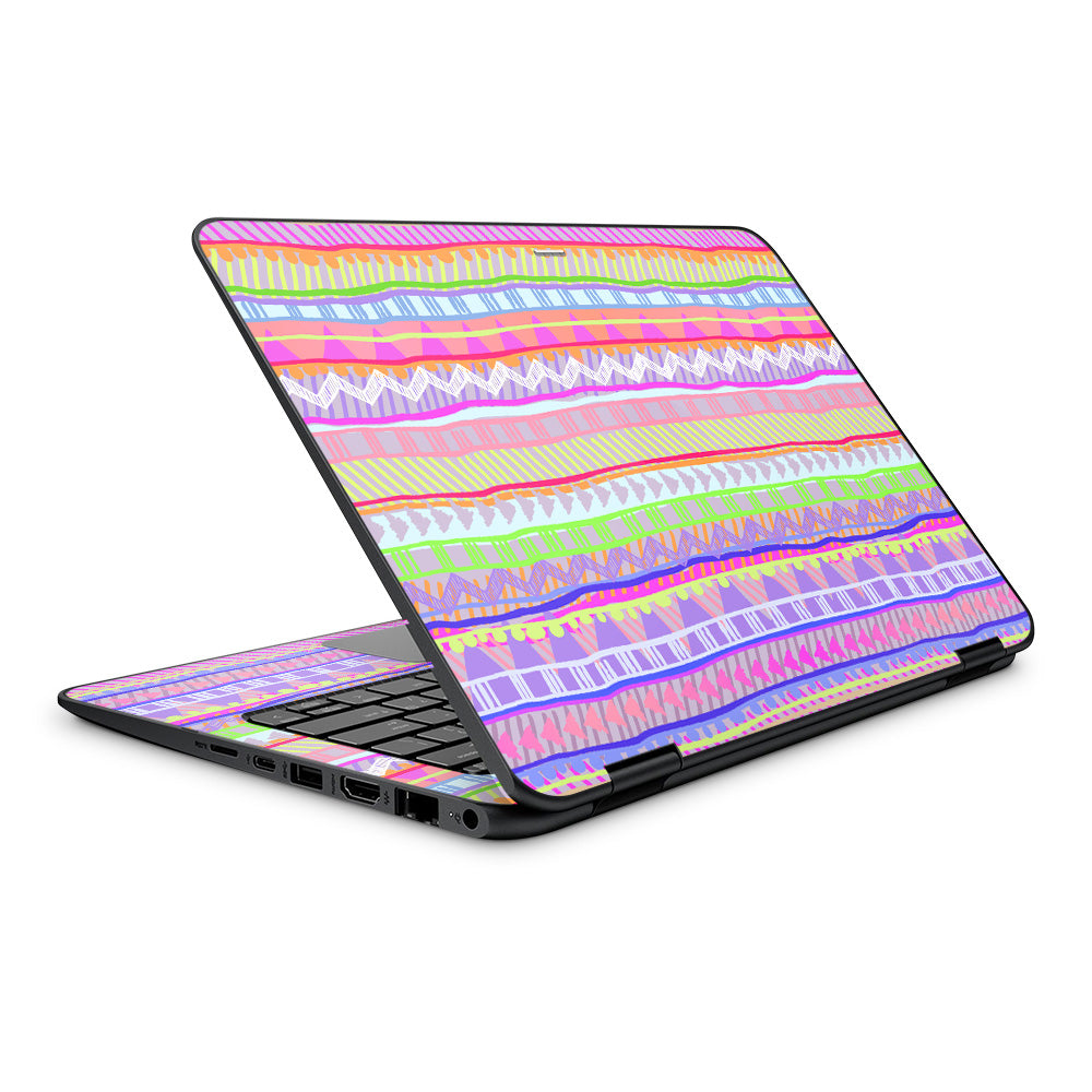 Pink Tribal Chevron HP ProBook x360 11 EE Laptop Skin