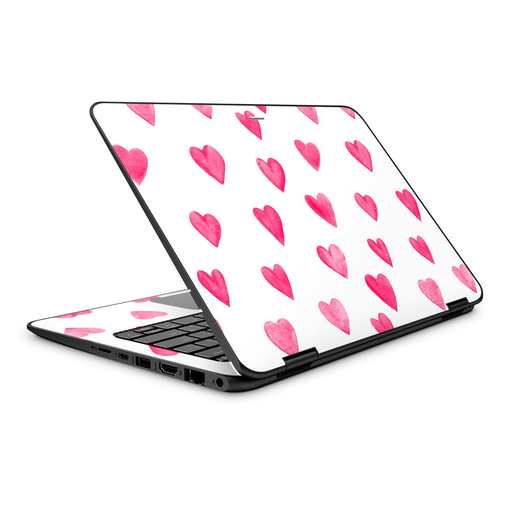 Watercolour Hearts HP ProBook x360 11 EE Laptop Skin