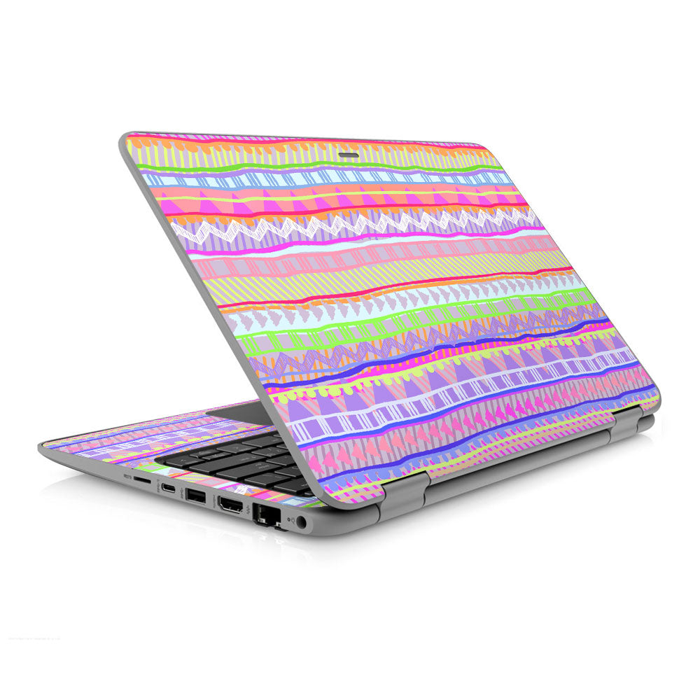 Pink Tribal Chevron HP ProBook x360 11 G4 EE Skin
