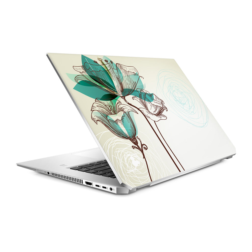 Retro Flower HP ZBook 15 G5 Laptop Skin