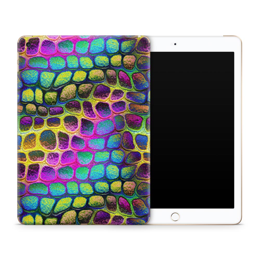 Fuzzy Rainbow Crocskin Apple iPad Skin