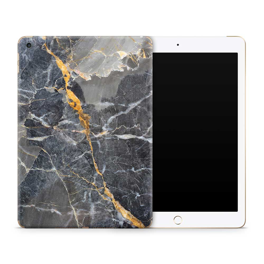 Slate Gold Marble Apple iPad Skin