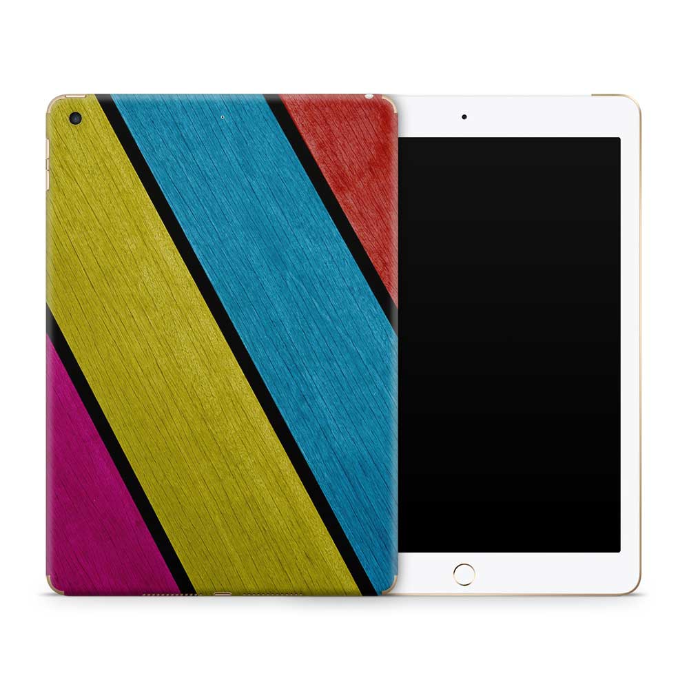 Neon Wood Panels Apple iPad Skin