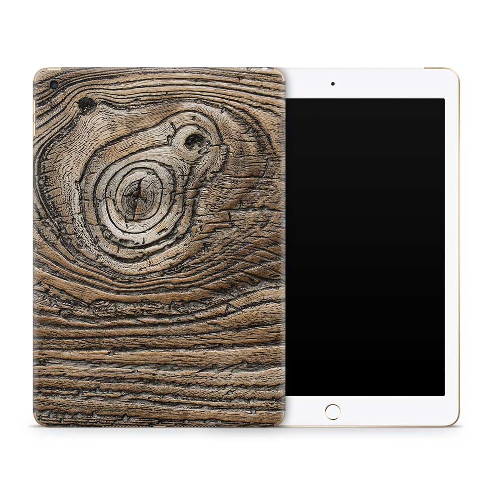 Vintage Knotted Wood Apple iPad Skin