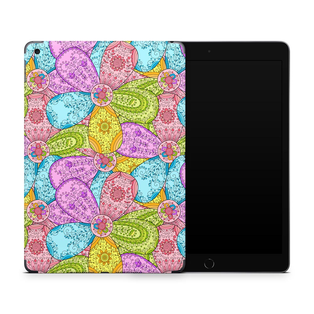 Happy Flowers Apple iPad 9 Skin