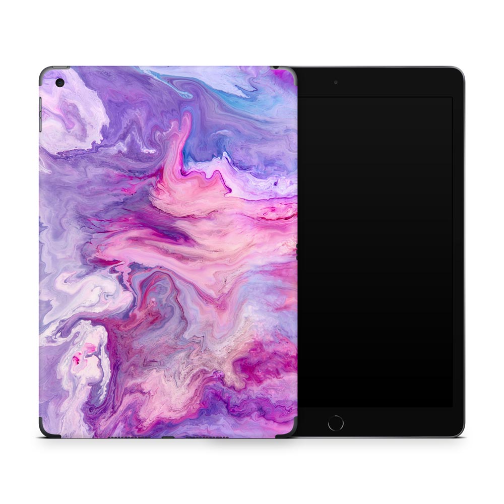 Purple Marble Swirl Apple iPad 7/8 Skin