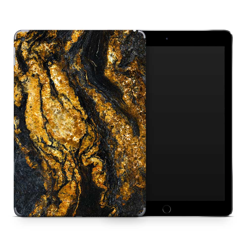 Black &amp; Gold Marble Apple iPad Air Skin