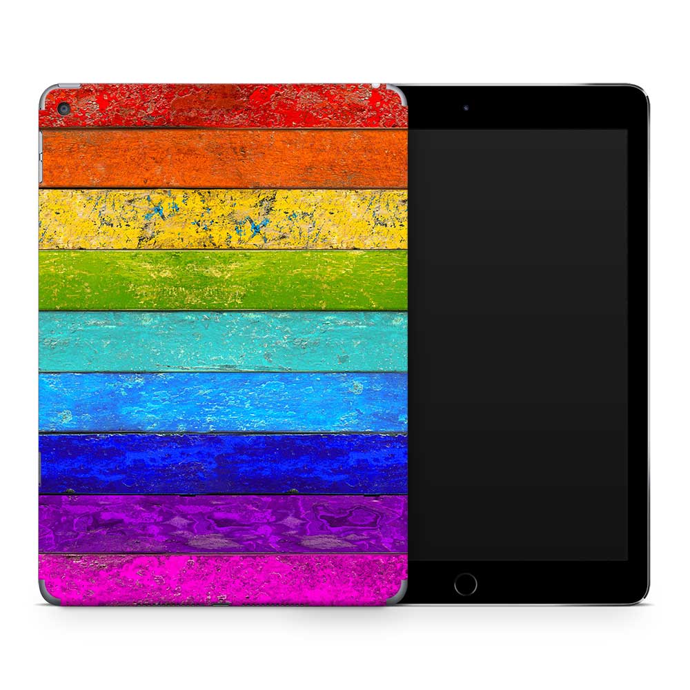 Vintage Rainbow Planks Apple iPad Air Skin