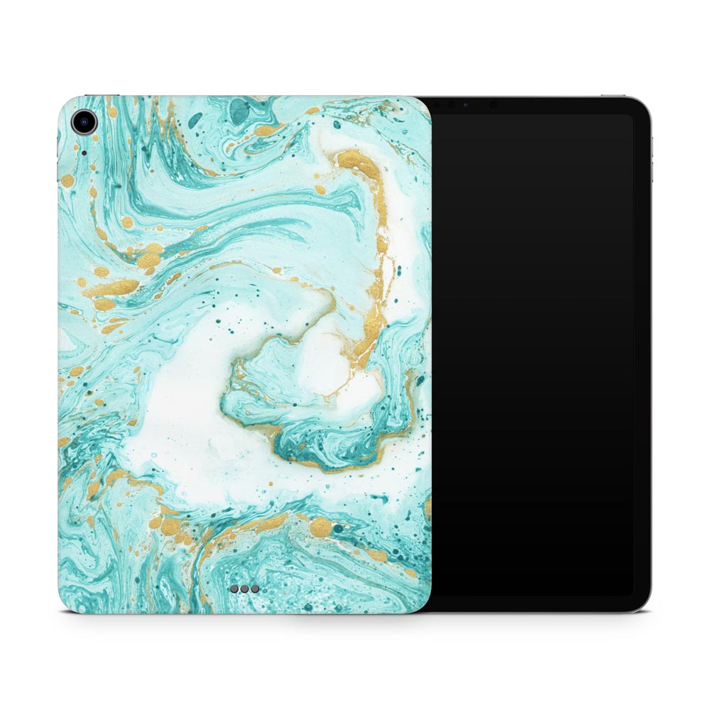 Ocean Marble Swirl Apple iPad Air 4 Skin