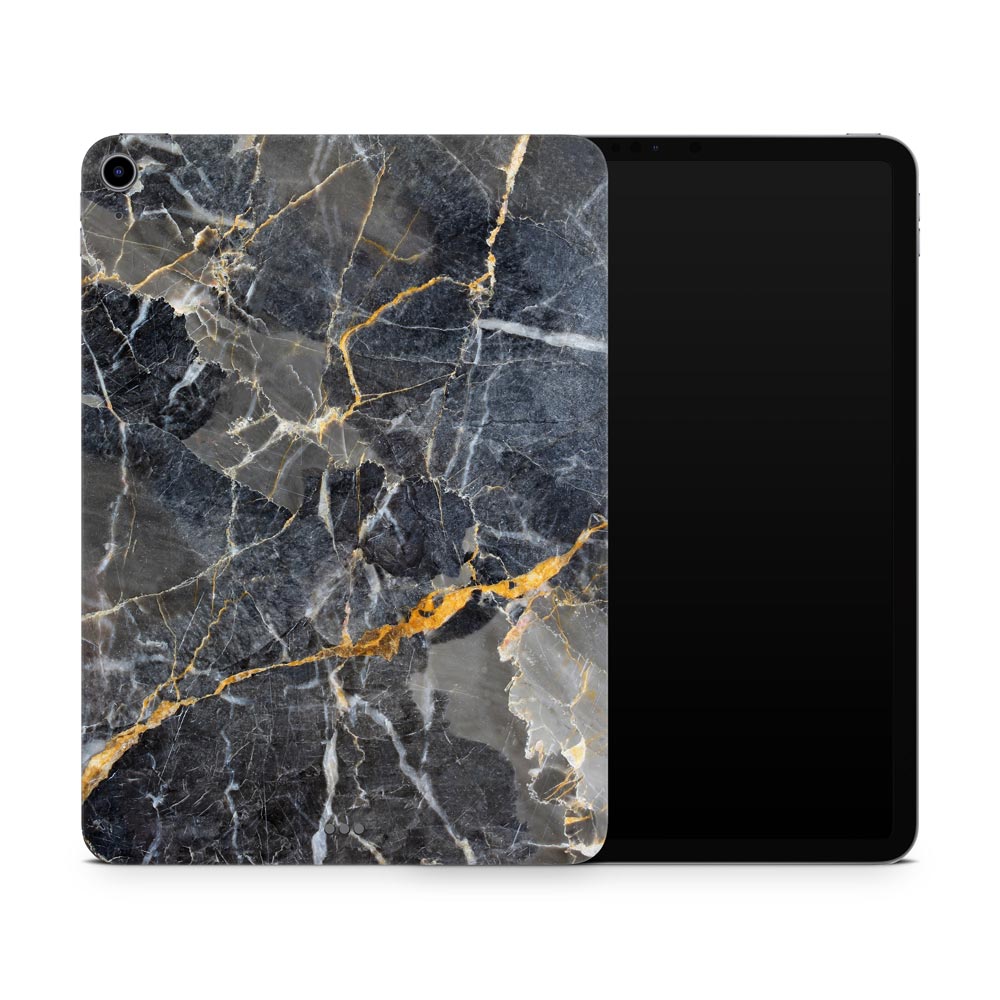 Slate Gold Marble Apple iPad Air 4 Skin