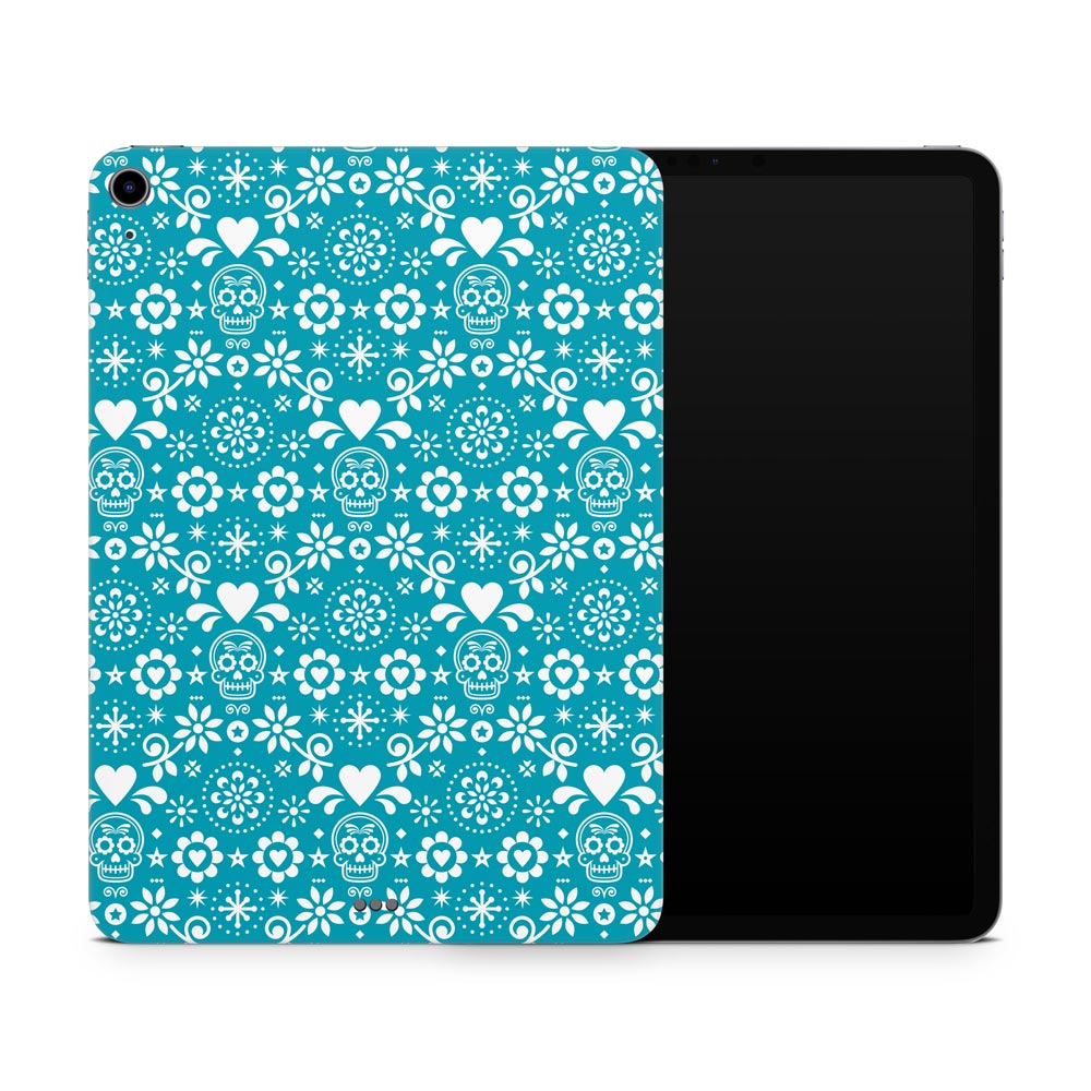 Sugar Skull Floral Apple iPad Air 4 Skin