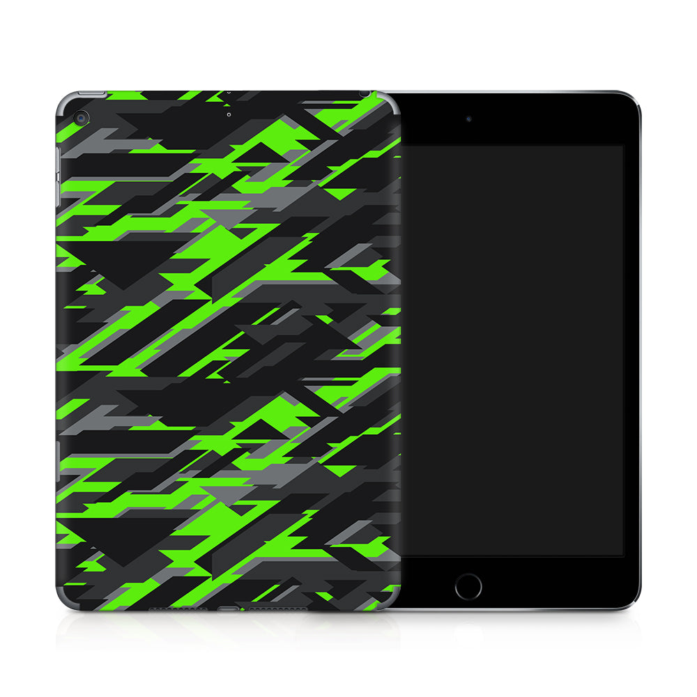 Green Geometric Camo Apple iPad Mini 5 Skin