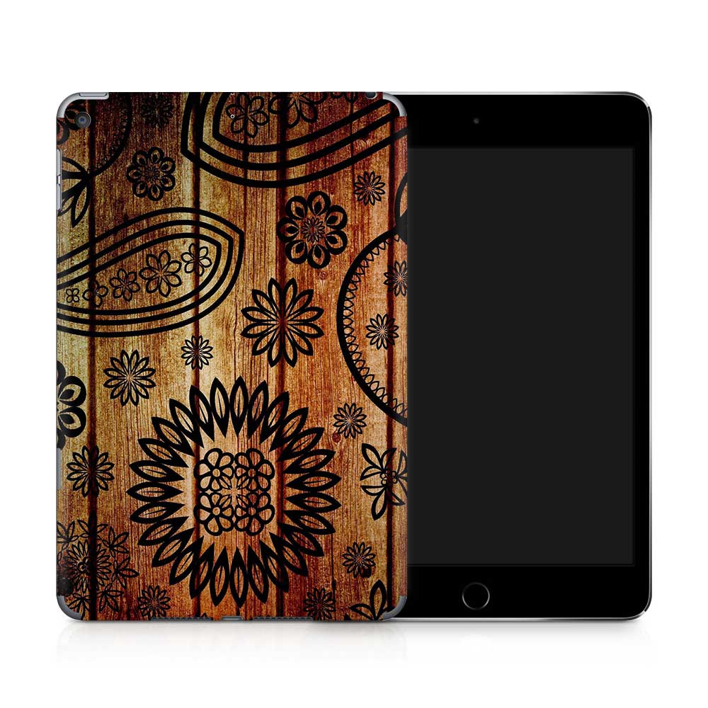 Floral Wood Panels Apple iPad Mini 5 Skin