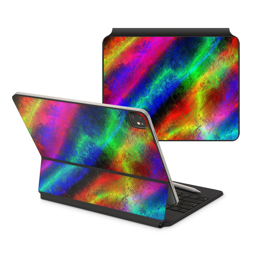 Grunge Rainbow iPad Pro 12.9 (2021) Magic Keyboard Skin
