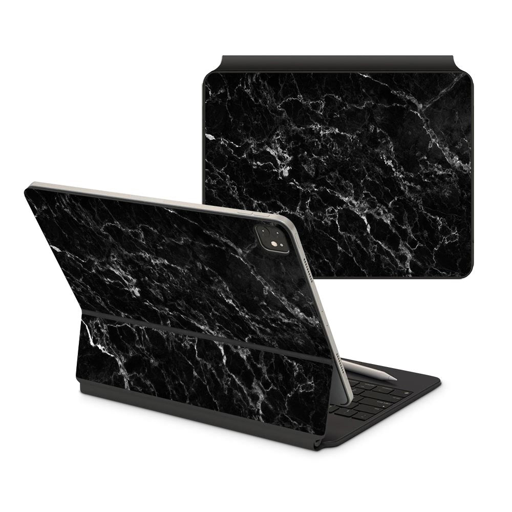 Black Marble IV iPad Pro 12.9 (2021) Magic Keyboard Skin