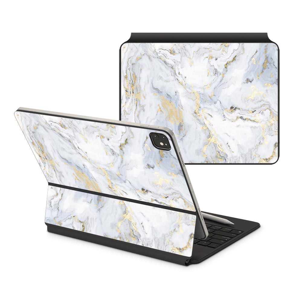 Curly Gold Marble iPad Pro 12.9 (2021) Magic Keyboard Skin