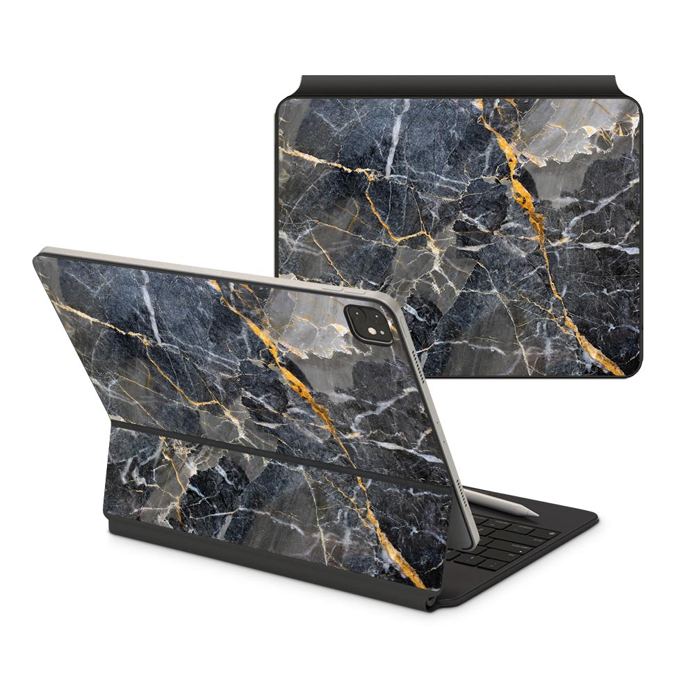 Slate Gold Marble iPad Pro 12.9 (2021) Magic Keyboard Skin