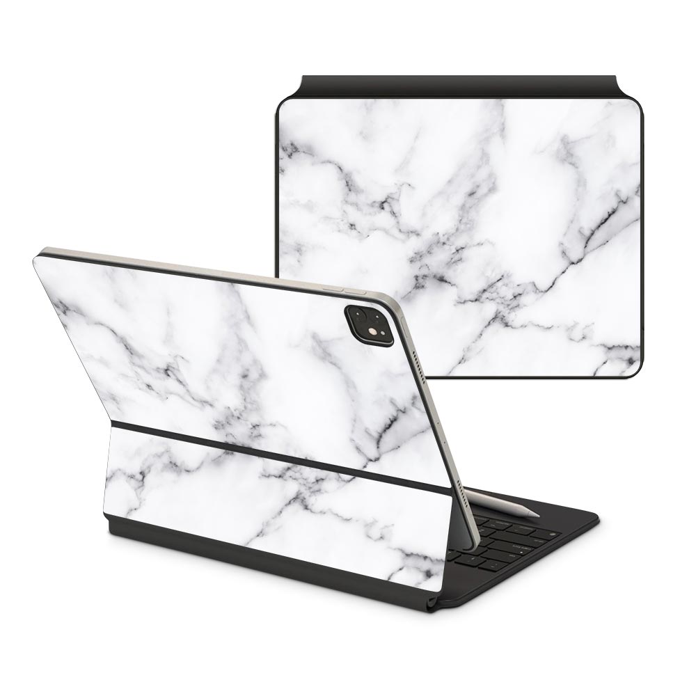 White Marble III iPad Pro 12.9 (2021) Magic Keyboard Skin