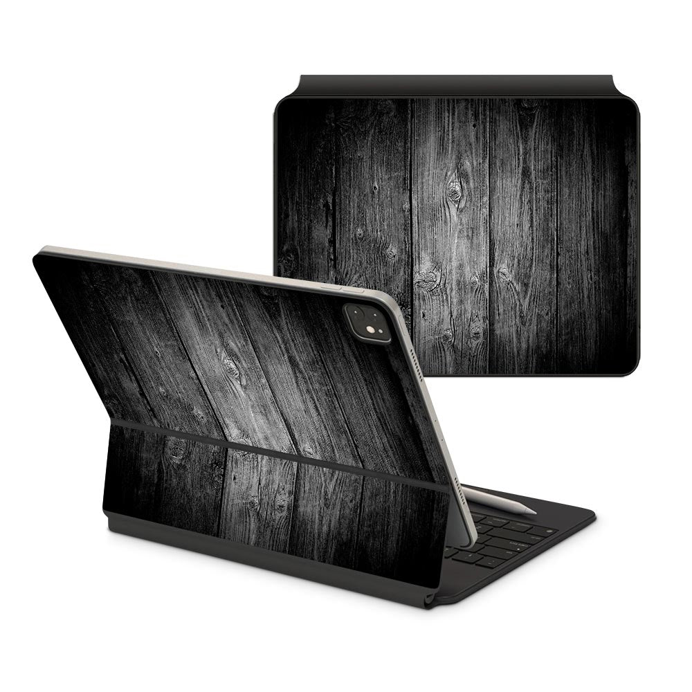 Black Timber V2 iPad Pro 12.9 (2021) Magic Keyboard Skin