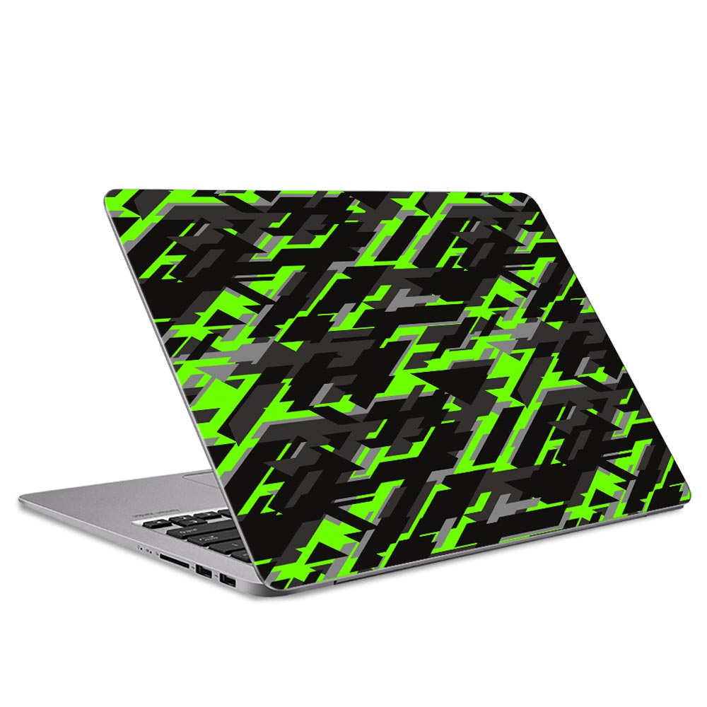 Green Geometric Camo Laptop Skin