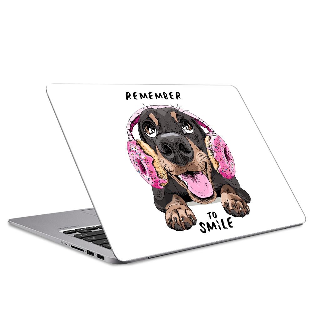 Dachshund Smiles Laptop Skin