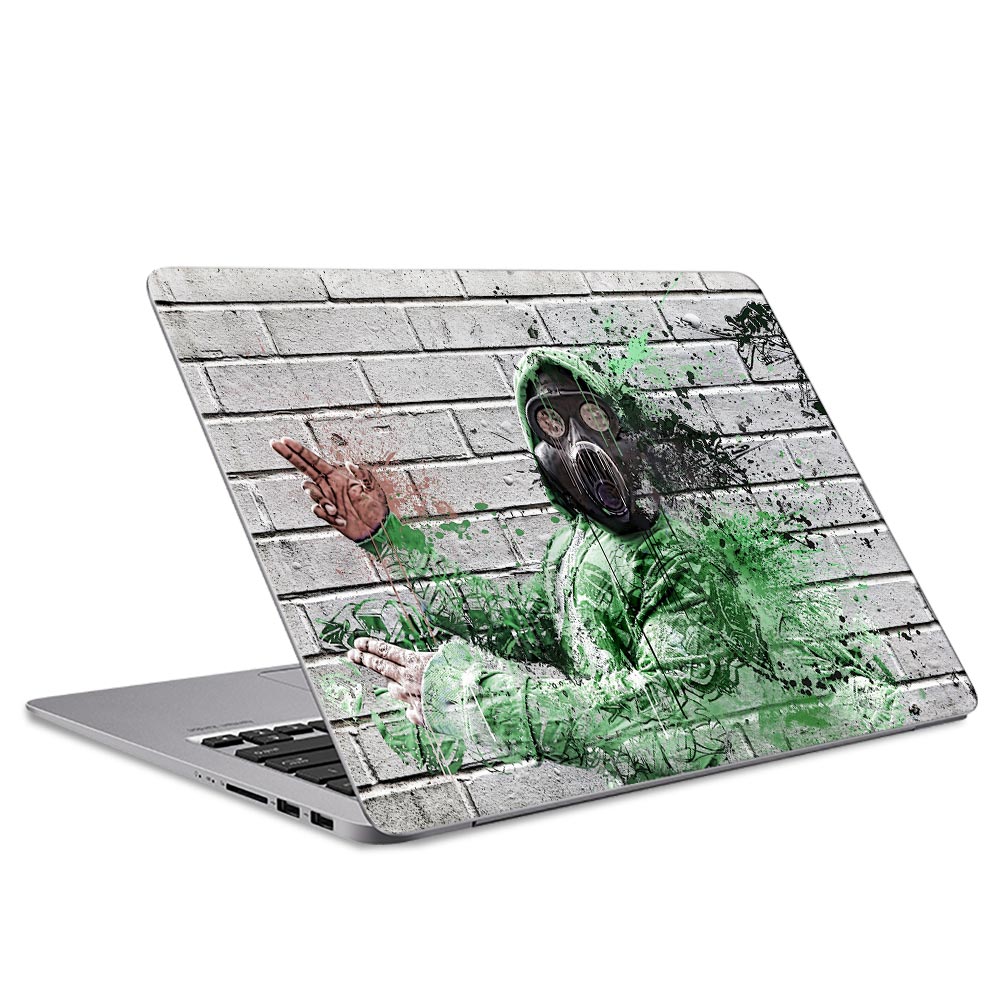 Gas Mask Graffiti Laptop Skin