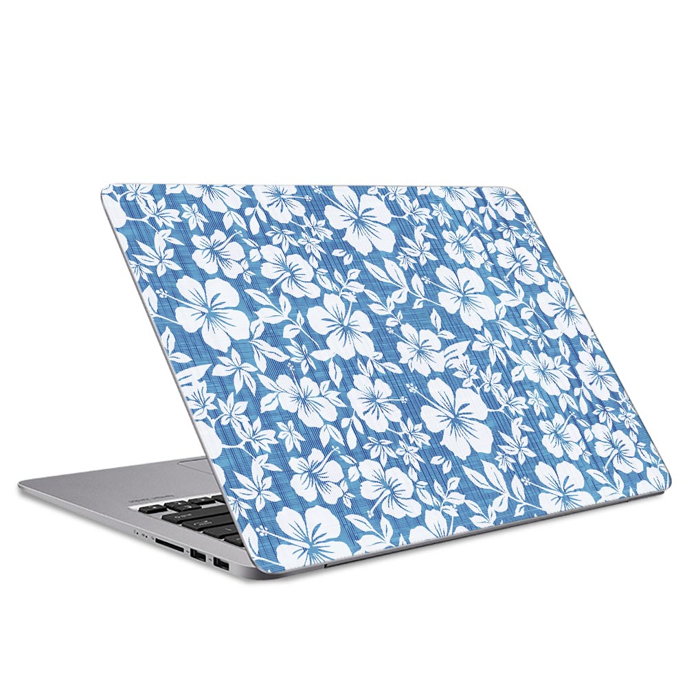 Hibiscus Blue Laptop Skin
