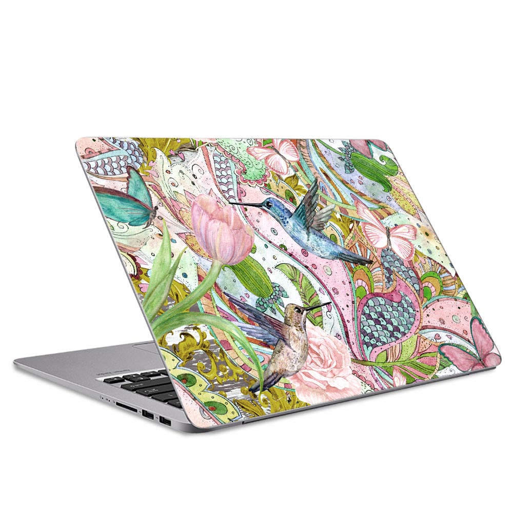 Hummingbird Floral Laptop Skin