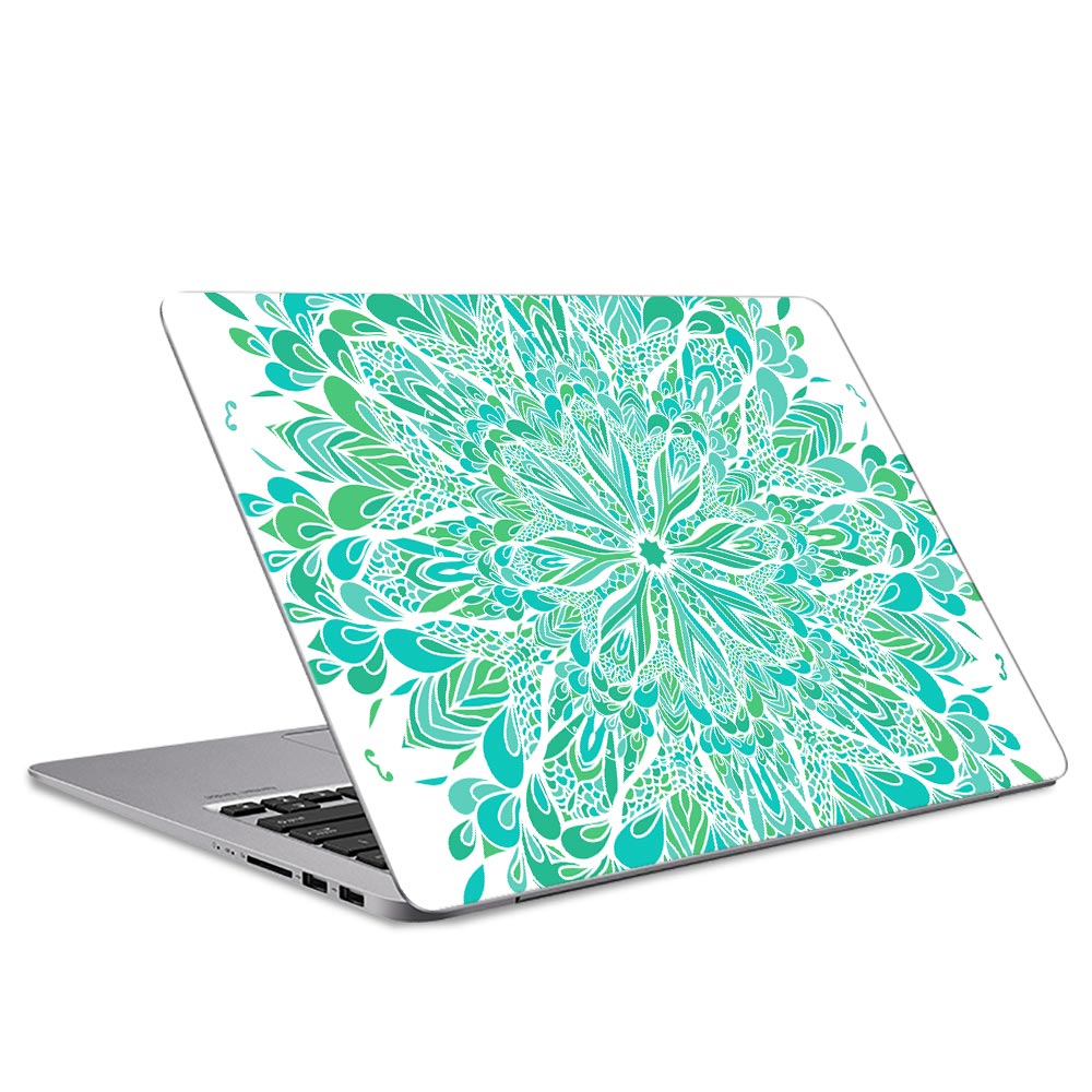 Green Mandala Laptop Skin