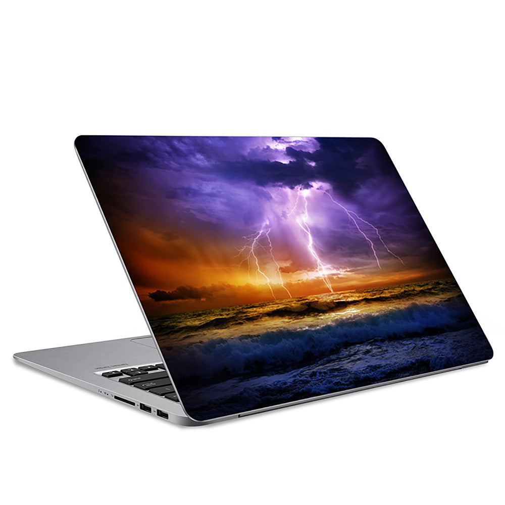 Purple Ocean Storm Laptop Skin