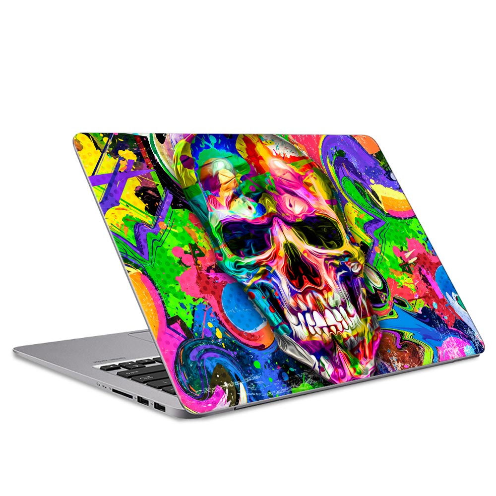 Rainbow Skull Laptop Skin