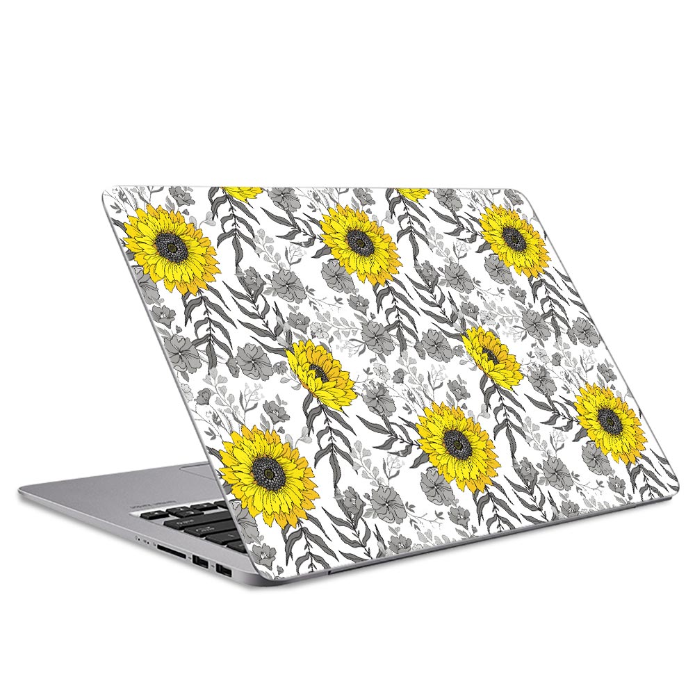 BW Sunflower Laptop Skin